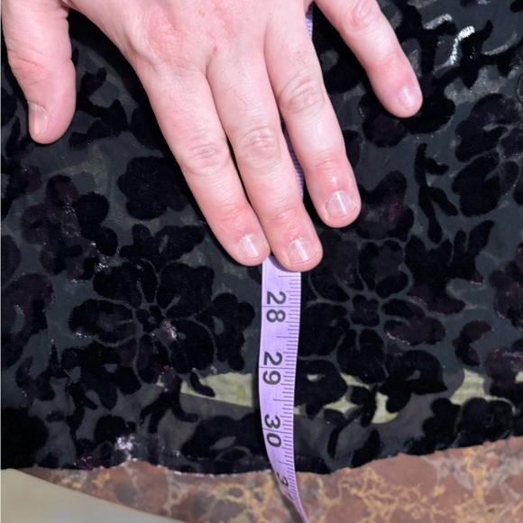 Vintage Black and Purple Sheer Graphic Buttoned Blouse with Notched Collar - Picture 10 of 10